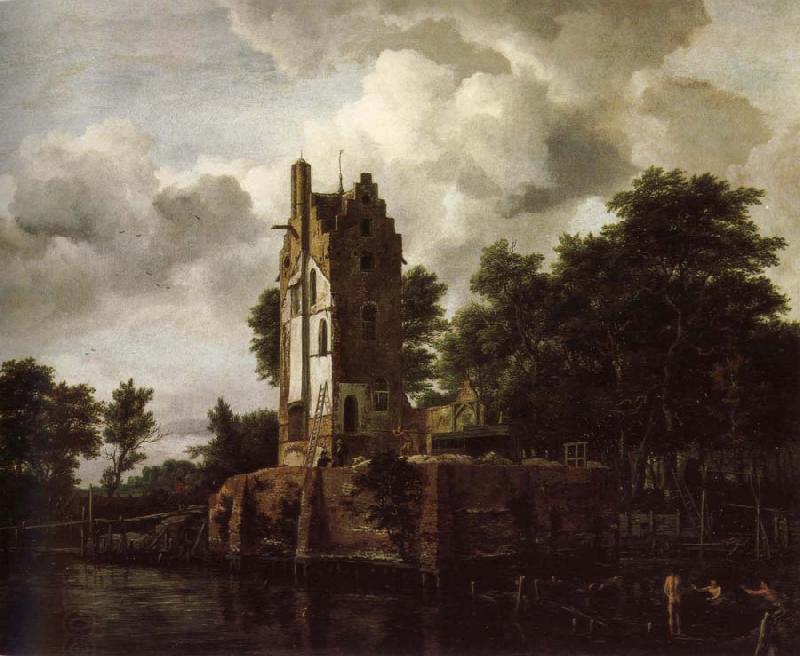 Jacob van Ruisdael Reconstruction of the ruins of the Manor Kostverloren oil painting picture